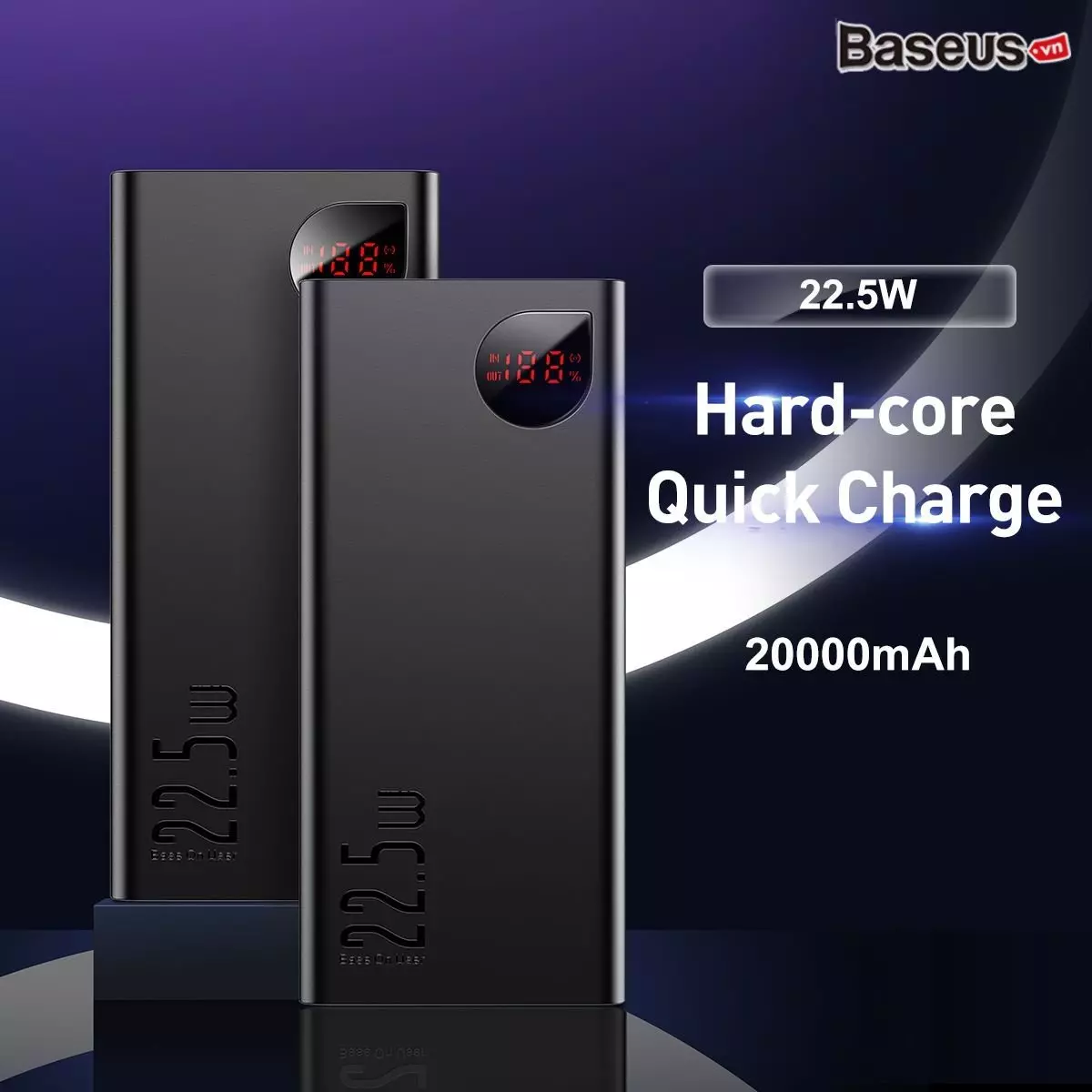 Pin dự phòng sạc nhanh, vỏ kim loại Baseus Adaman Metal Digital Display Quick Charge Power Bank