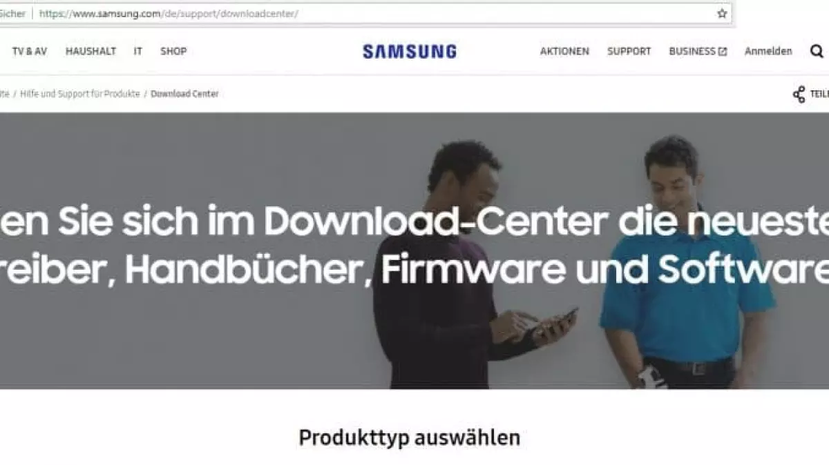 Im Downloadcenter von Samsung finden Sie für sämtliche Geräte die passende Software