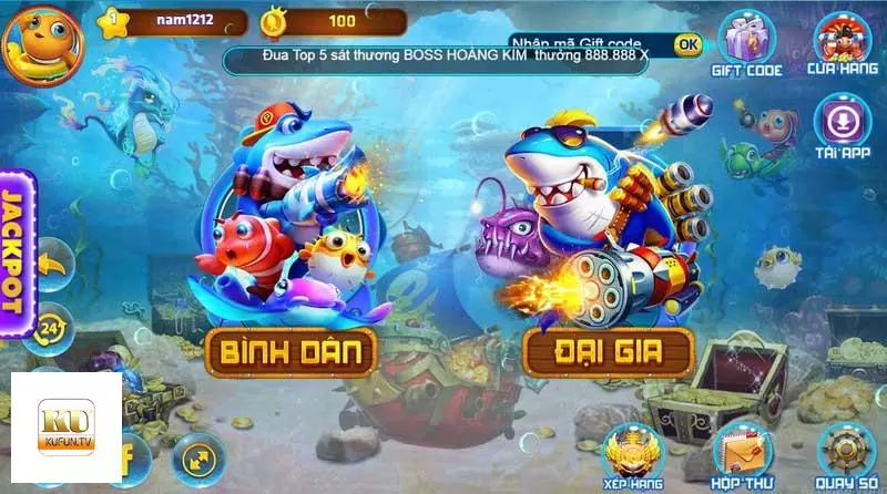 Chế độ chơi game Bắn cá đa dạng