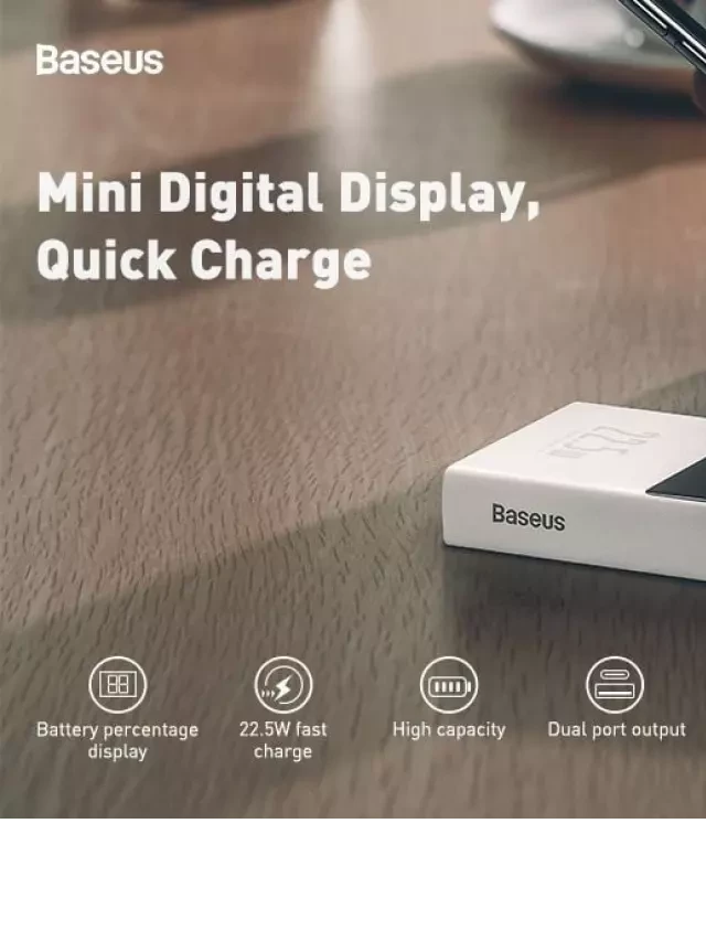   Pin sạc dự phòng sạc nhanh Baseus Super Mini Digital Display Power Bank ( 10000mAh / 20000mAh, 22.5W, màn hình LED)